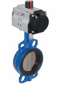 Затвор дисковый Butterfly valve-WA, DN65, with drive-ED, DW55 Cast iron / stainless steel / EPDM, double acting