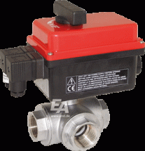 Кран шаровый-TN, 11/2&amp;quot;, с приводом-RT35-007 Ms./PTFE-FKM, L-резьба, 24V AC/DC, время. сраб. 7s.