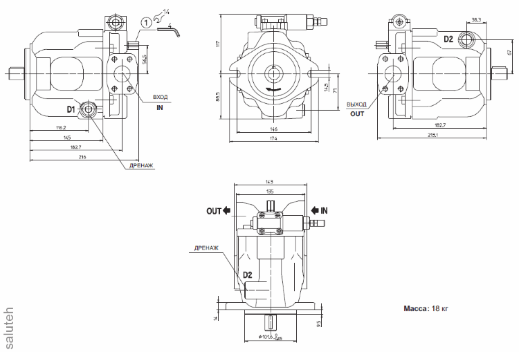 Аксиально-поршневой насос PVPC-L-3029/*