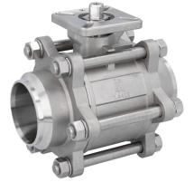 Кран шаровый DN50, PN64, 1.4408/PTFE-FKM под сварку, ISO 5211, DIN3202-S13