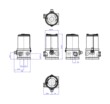 Управляющая головка для децентрализованной автоматизации прямоточных клапанов ELEMENT (265077)