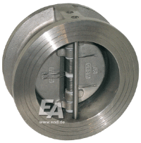 Двухстворчатый обратный клапан, DN150, PN16 нерж. сталь/EPDM/нерж. сталь