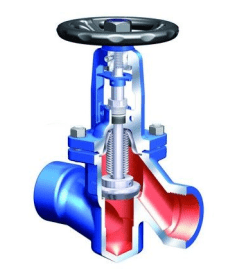Запорный клапан с сальниковым уплотнением 35.005 ARI-STOBU  PN40, литая сталь 1.0619+N, под приварку (DN80 PN40)