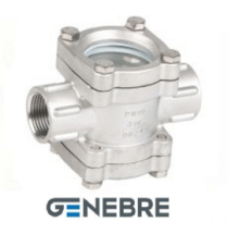 Стекло смотровое GENEBRE 2240 04, DN015, PN16, корпус - нерж.сталь AISI316 (CF8M), ВР/ВР, резьба BSPT