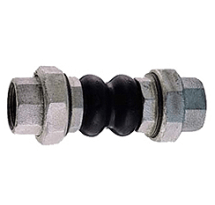 Компенсатор антивибрационный GENEBRE 2830 05 DN020 PN10, корпус - EPDM + Nylon, резьбовое соединение - оцинкованная углеродистая сталь, ВР/ВР