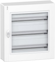 Pragma Щит распределительный навесной ЩРн-72 IP40 пластиковый белый прозрачная дверь (по 24 модуля) (PRA29324)