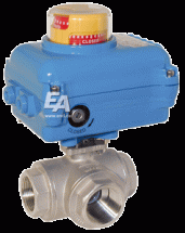 Кран шаровый-VN, 11/4&amp;quot;, с приводом-RT20-007 Ms/PTFE-FKM, L-отв.., 24V AC/DC,время. сраб..7s