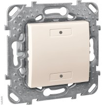 Выключатель двухкнопочный с индикатором LED Бежевый