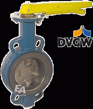 Затвор дисковый поворотный DN250, PN16, DVGW/G GGG/NBR/нерж. сталь, м. длина EN558-20