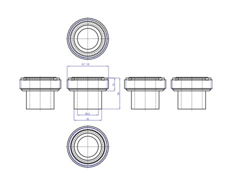Специальный адаптер для монтажа датчиков pH/ОВП и кондуктометров серии ELEMENT в трубопровод (560706)