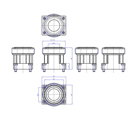 Специальный адаптер для монтажа датчиков pH/ОВП и кондуктометров серии ELEMENT в трубопровод (560854)