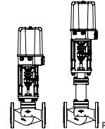 Клапан регулирующий 12.405  ARI-STEVI  PN16 с эл/приводом PREMIO, EN-GJL-250/ EN-JL1040 Тмакс=+300оС ф/ф (DN65 PN16 PREMIO 5.0kN 230В 50Гц.)