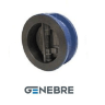 Клапан обратный двустворчатый Genebre, материал: GG25 / 1.4408 / NBR Тмакс=+100оС межфланцевый