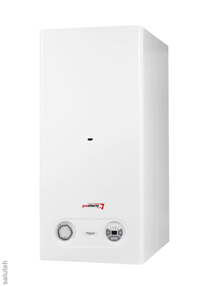 Настенный газовый котел со встроенным 45-литровым бойлером Тигр 24KOZ 24 кВт / атмо / отопление и ГВ