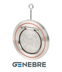 Клапан обратный пов. Genebre, CF8M/CF8M/Viton, Тмакс=+180оС межфланцевый