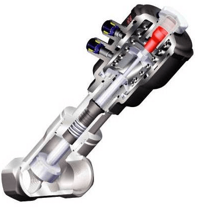 Пневмоклапан отсечной наклонный 10.350 ARI-STEVI AS  PN16, 1.4408, Тмакс=+180оС резьба (DN50)