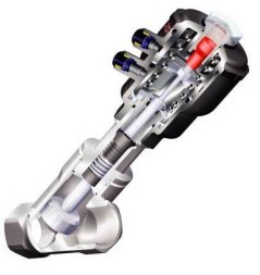 Пневмоклапан отсечной наклонный 10.350 ARI-STEVI AS  PN16, 1.4408, Тмакс=+180оС резьба (DN50)