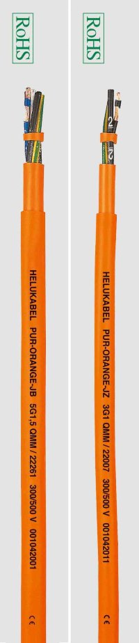 Гибкие кабели управления HELUKABEL PUR- PUR-ORANGE