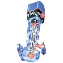 Клапан регулирующий 12.450 ARI-STEVI  3-ход. PN16 EN-JL1040/PTFE-V-Ring +220оС фл (DN100 с эл.прив. ARI-PREMIO 2.2кН смесительный Kvs=160)