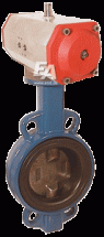 Затвор дисковый поворотный-TA, DN65, с приводом-EE, EW70 GGG/нерж. сталь/FKM, с возвратной пружиной