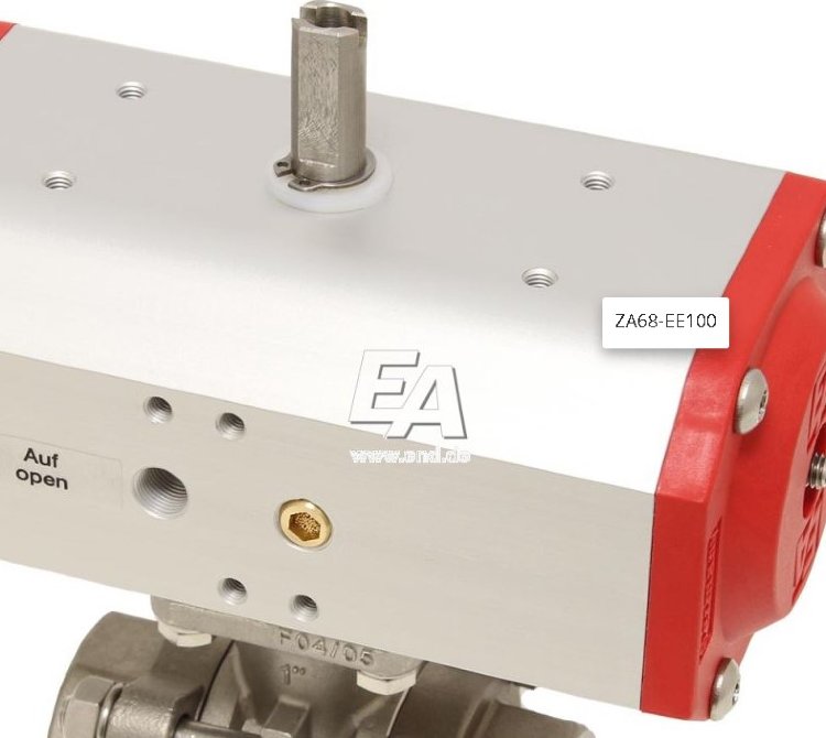 Кран шаровый-ZA, DN65-сварка, с пнриводом EE100, нерж.сталь/PTFE-FKM, с возвратной пружиной