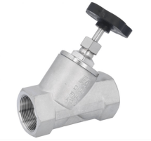 Вентиль угловой Schrägsitzventil 1/2&amp;quot;, PN40, Edelstahl 1.4408/PTFE