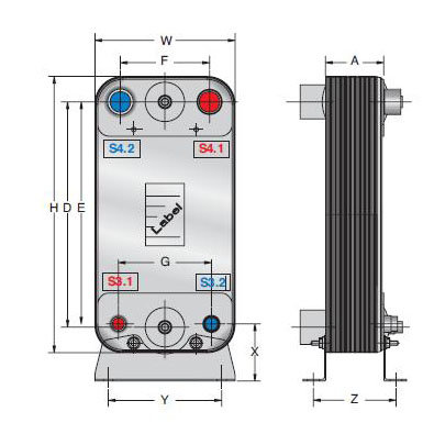 Теплообменник пластинчатый паяный Alfa Laval AC1000DQ-162AH-F, арт. 3287168176, 520kW