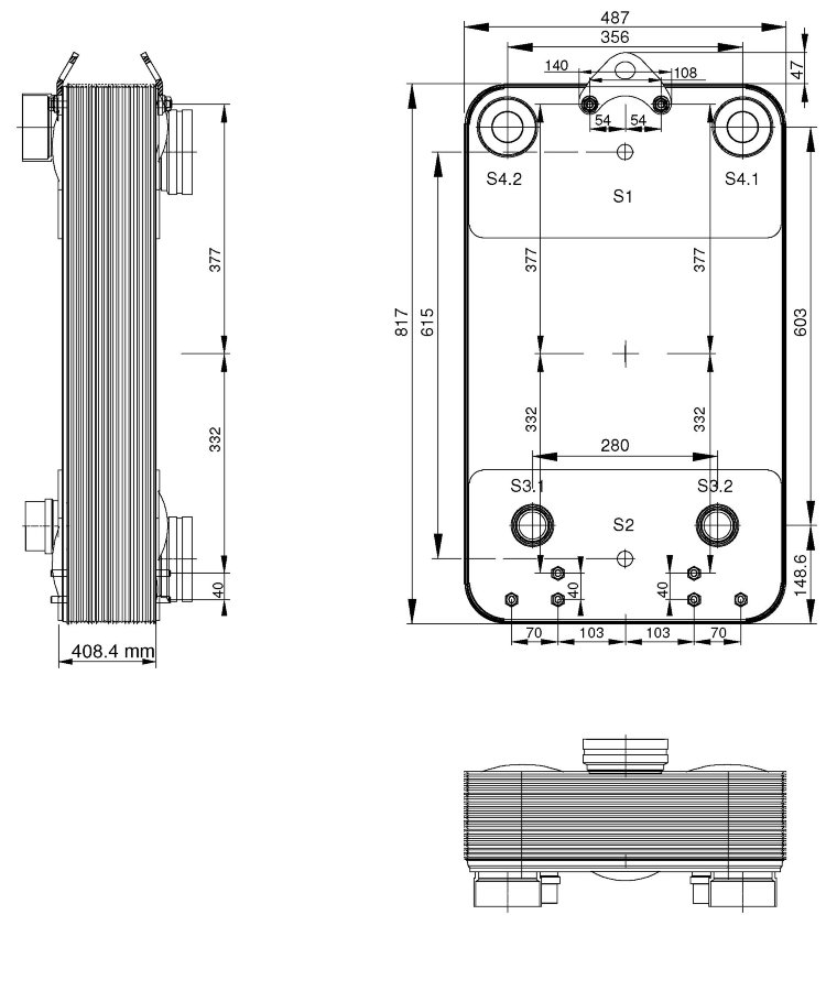 Теплообменник пластинчатый паяный Alfa Laval AC1000DQ-162AH-F, арт. 3287168176, 520kW