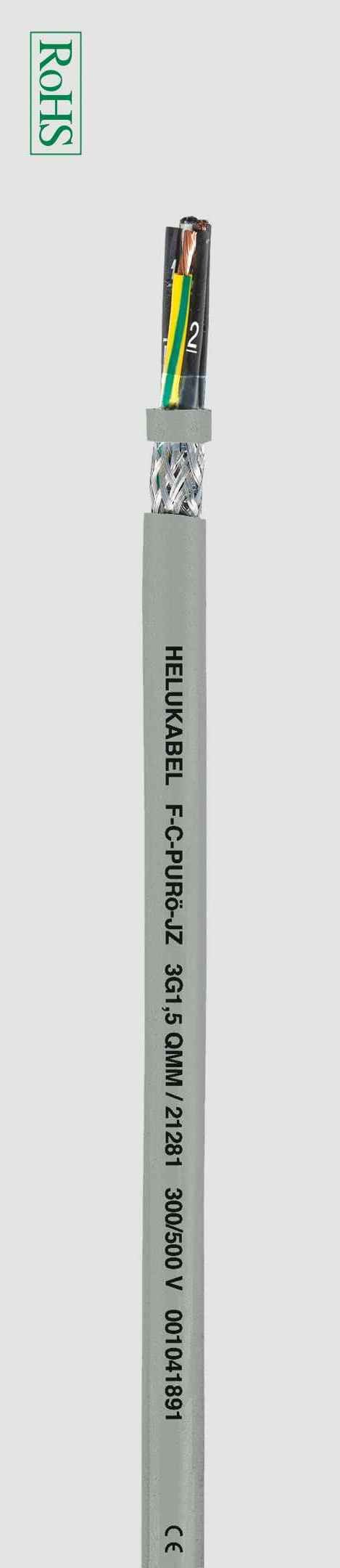 Гибкие кабели управления HELUKABEL PUR- F-C-PURo-JZ