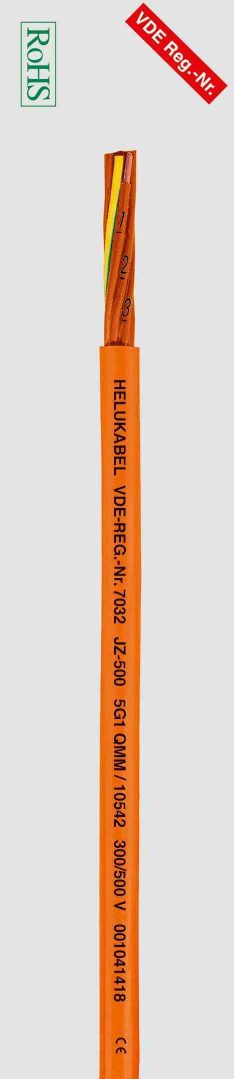 Гибкие кабели управления HELUKABEL JZ-500 orange