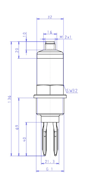 Вибрационный сигнализатор предельного уровня 555292 Tuning fork 8110