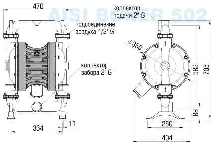 Насос BOXER 502 ALU IB502ALD-DID--