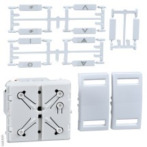 Выключатель двухкнопочный с индикатором LED Белый