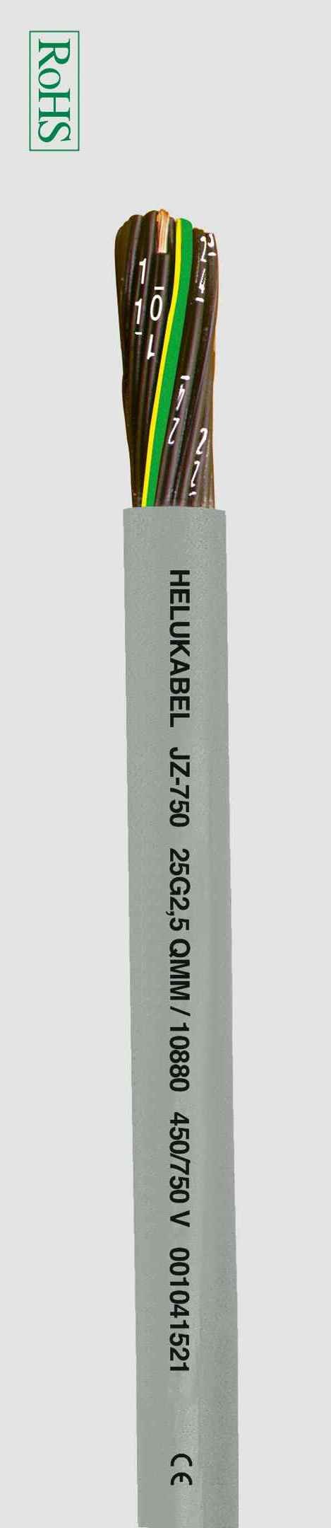 Гибкие кабели управления HELUKABEL JZ-750