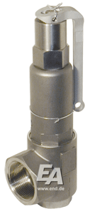 Предохранительный клапан, вход 1/2"-выход 1" нерж. сталь/EPDM, с спуском