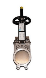 Шиберная задвижка A-012-01-0150-PN10-SsP-ISO-E DN150, РN10, ISO F10, выдвижной шток, корпус GJS-500-7 (GGG50), нож AISI304, седловое EPDM