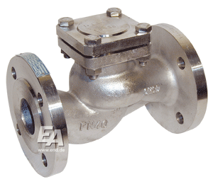Обратный клапан DN32, PN40 материал: нерж. сталь 1.4408 Тмакс=+300оС ф/ф фланцевый