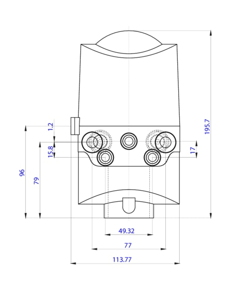 Управляющая головка для прямоточных гигиенических клапанов (196435)