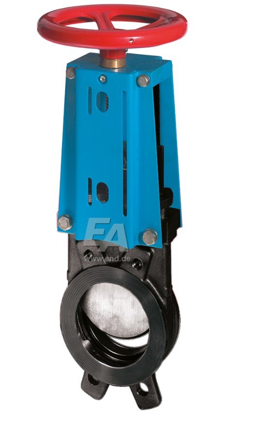 Задвижка шиберная ножевая, GG25/metall, DN250, PN7, Gehäuse: GG25, Schieberblatt: Edelstahl