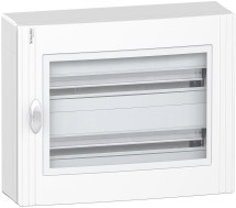 Pragma Щит распределительный навесной ЩРн-48 IP40 пластиковый белый прозрачная дверь (по 24 модуля) (PRA29224)