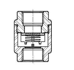 Обратный клапан RT25 р/р DN1/2&quot; PN32 нерж.сталь металл/металл