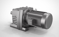 Мотор-редуктор соосный цилиндрический  GUOMAO GR57-Y0.75-4P-80.55-M1-ф35-270-2