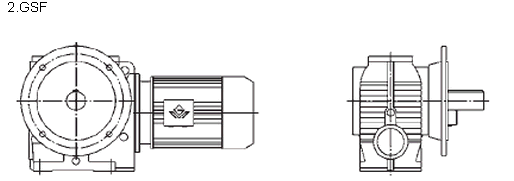 Мотор-редуктор  GSAF57-YEJ1, 1-4Р-56.61-М2-Ф30-270/1500/25/282/11/1.05