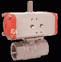 Кран шаровый KA 11/4&amp;quot;, с приводом EE55 латунь/PTFE-FKM, с возвратной пружиной ZZ1460870-80000