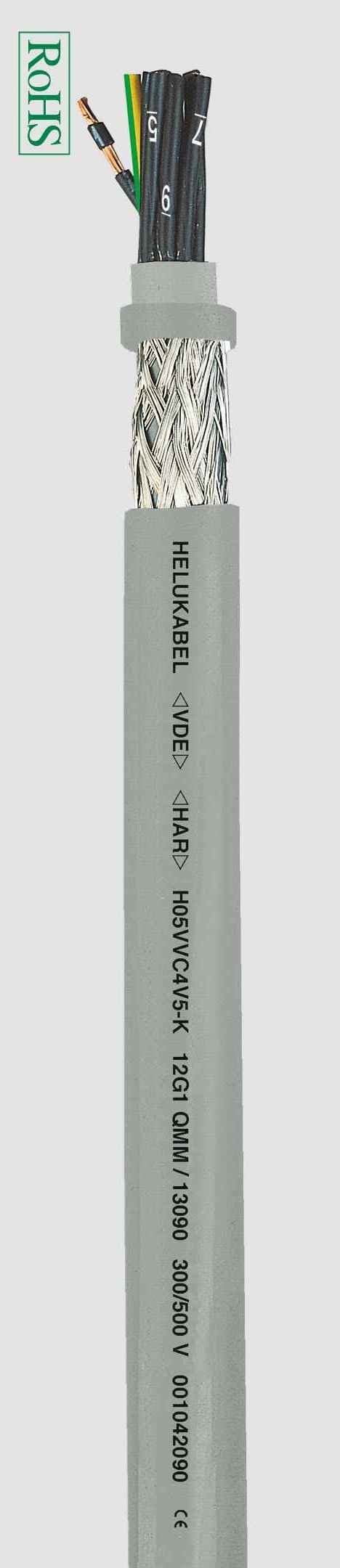 Гибкие кабели управления HELUKABEL H05VVC4V5-K NYSLYCYo-JZ 200024178