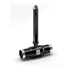 КШ.Ц.П.ХХХ.40.02 ПП Н = Кран шаровой п/проходн. PN40, Сталь 20/1.4308/ PTFE, сварка/сварка, с удлин. штока