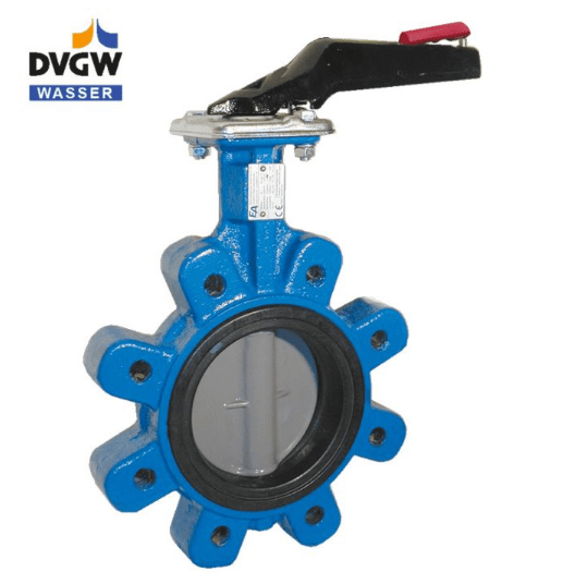 Затвор дисковый поворотный LUG DN150, PN16, м. длина EN558-20 GGG-40/FKM/нерж. сталь 1.4408, ISO 5211