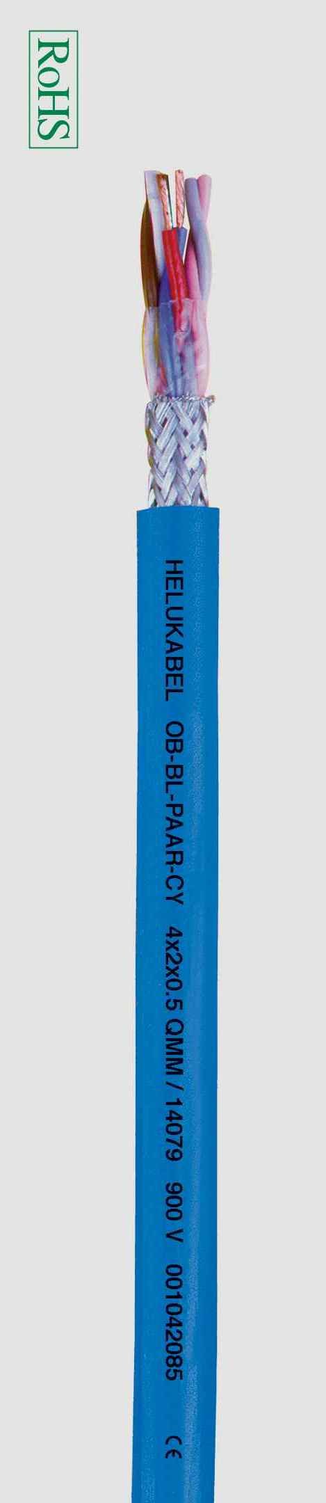 Гибкие кабели управления HELUKABEL OB-BL-PAAR-CY