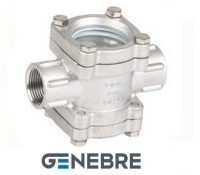 Стекло смотровое GENEBRE 2240 06, DN025, PN16, корпус - нерж.сталь AISI316 (CF8M), ВР/ВР, резьба BSPT