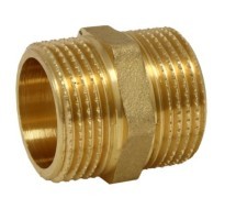 Нипель (сгон) Doppelnippel - zylindrisch, 11/4&amp;quot;, Messing blank